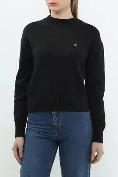 Джемпер хлопковый с воротником стойкой Calvin Klein Jeans