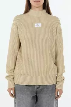 Джемпер хлопковый с воротником стойкой Calvin Klein Jeans