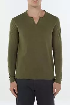 Джемпер хлопковый с вырезом на пуговицах Bomboogie