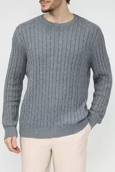 Джемпер хлопковый текстурной вязки Piombo
