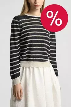 Джемпер хлопковый в полоску Emme Marella