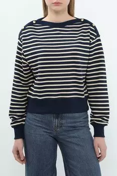 Джемпер хлопковый в полоску с пуговицами Tommy Hilfiger