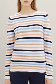 Джемпер хлопковый в полоску TOM TAILOR