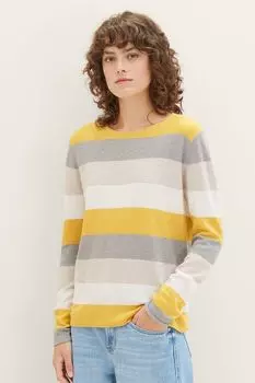 Джемпер хлопковый в полоску TOM TAILOR