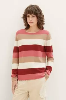 Джемпер хлопковый в полоску TOM TAILOR