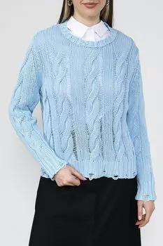 Джемпер хлопковый вязки косами Monari