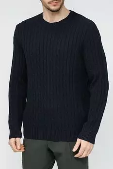 Джемпер хлопковый вязки косами Piombo