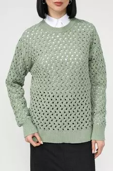 Джемпер из хлопка и льна ажурный SABRINA SCALA