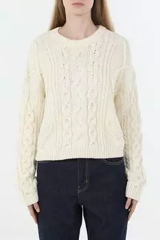 Джемпер из хлопка и шерсти текстурный HUGO