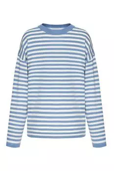 Джемпер из кашемира и хлопка в полоску PAPAYA