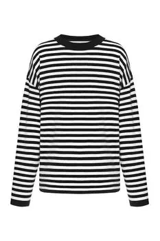 Джемпер из кашемира и хлопка в полоску PAPAYA