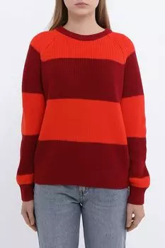 Джемпер из смесового хлопка в полоску Piombo