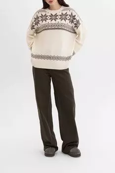 Джемпер из смесовой шерсти с принтом Urban Tiger