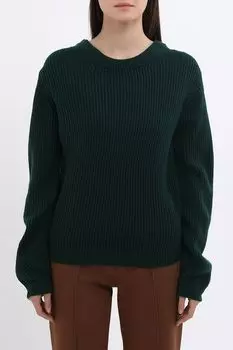 Джемпер однотонный в рубчик Piombo