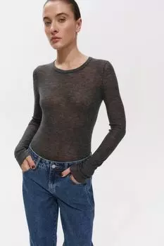 Джемпер прозрачный из тонкой шерсти DAISYKNIT