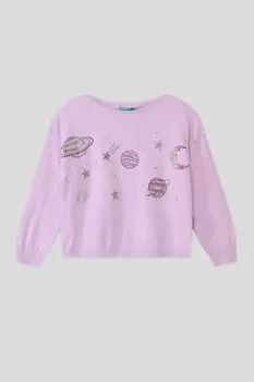 Джемпер с декором из страз Benetton