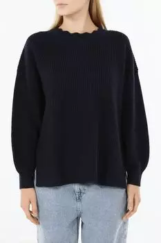 Джемпер с фигурным воротником из смесовой шерсти Auranna