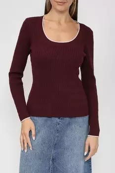 Джемпер с контрастной отделкой Esprit Collection