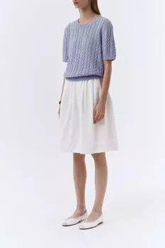 Джемпер с коротким рукавом и косами Dunst