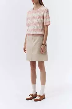 Джемпер с коротким рукавом и косами Dunst