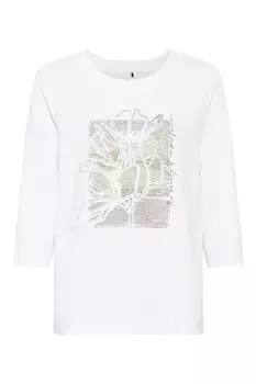 Джемпер с коротким рукавом и принтом OLSEN