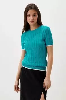 Джемпер с коротким рукавом текстурный Marhatter