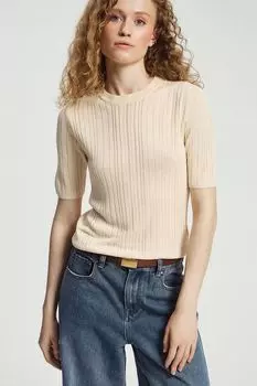 Джемпер с коротким рукавом текстурный Nume