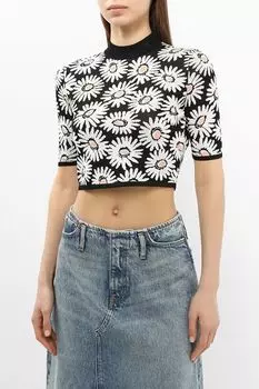 Джемпер с коротким рукавом укороченный HUGO