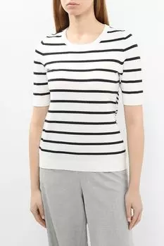 Джемпер с коротким рукавом в полоску Comma,