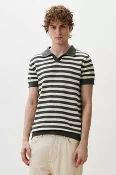 Джемпер с коротким рукавом в полоску Marhatter