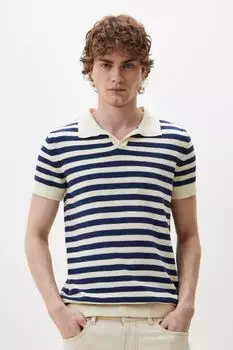 Джемпер с коротким рукавом в полоску Marhatter