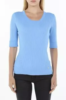 Джемпер с коротким рукавом в рубчик Cinque