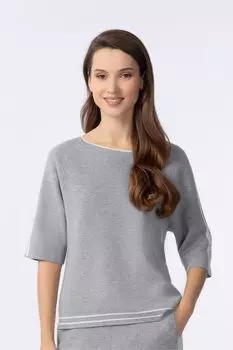 Джемпер с короткими рукавами из смеси шерсти и кашемира MARC & ANDRE