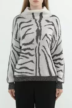 Джемпер с объемным воротником и принтом Rinascimento