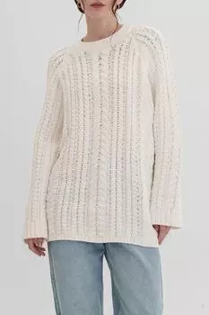 Джемпер с плетеным узором из вязаных кос Urban Tiger