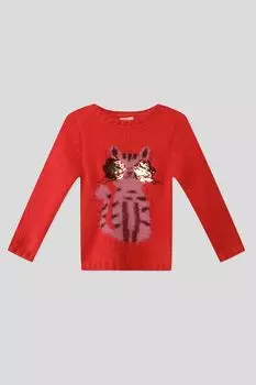 Джемпер с принтом и декором DPAM