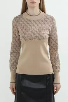Джемпер с принтом из монограмм бренда Guess