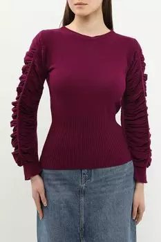 Джемпер с со сборкой на рукавах Rinascimento