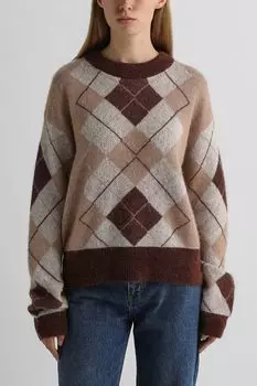 Джемпер с узором ромбами HUGO