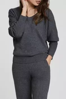 Джемпер с V-вырезом из шерсти и кашемира MARC & ANDRE