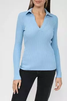 Джемпер с V-вырезом в рубчик BELUCCI