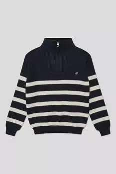 Джемпер с воротником стойкой в полоску Nukutavake