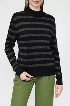 Джемпер с воротником в полоску Comma