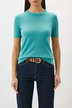 Джемпер шерстяной с коротким рукавом BOSS