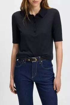 Джемпер шерстяной с коротким рукавом BOSS