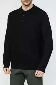 Поло шерстяное с длинным рукавом BOSS