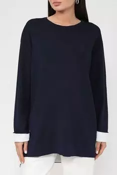 Джемпер свободного кроя с контрастными манжетами Perspective