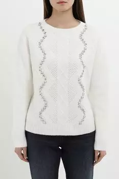 Джемпер текстурный со стразами Auranna