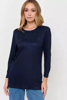 Джемпер со стразами удлиненный Franco Vello