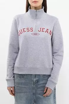 Толстовка хлопковая с воротником на молнии Guess Jeans